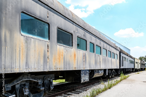 Abandoned Train on Tracks