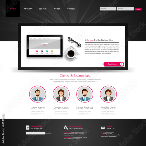 Modern Clean Website Template Eps 10 Vector