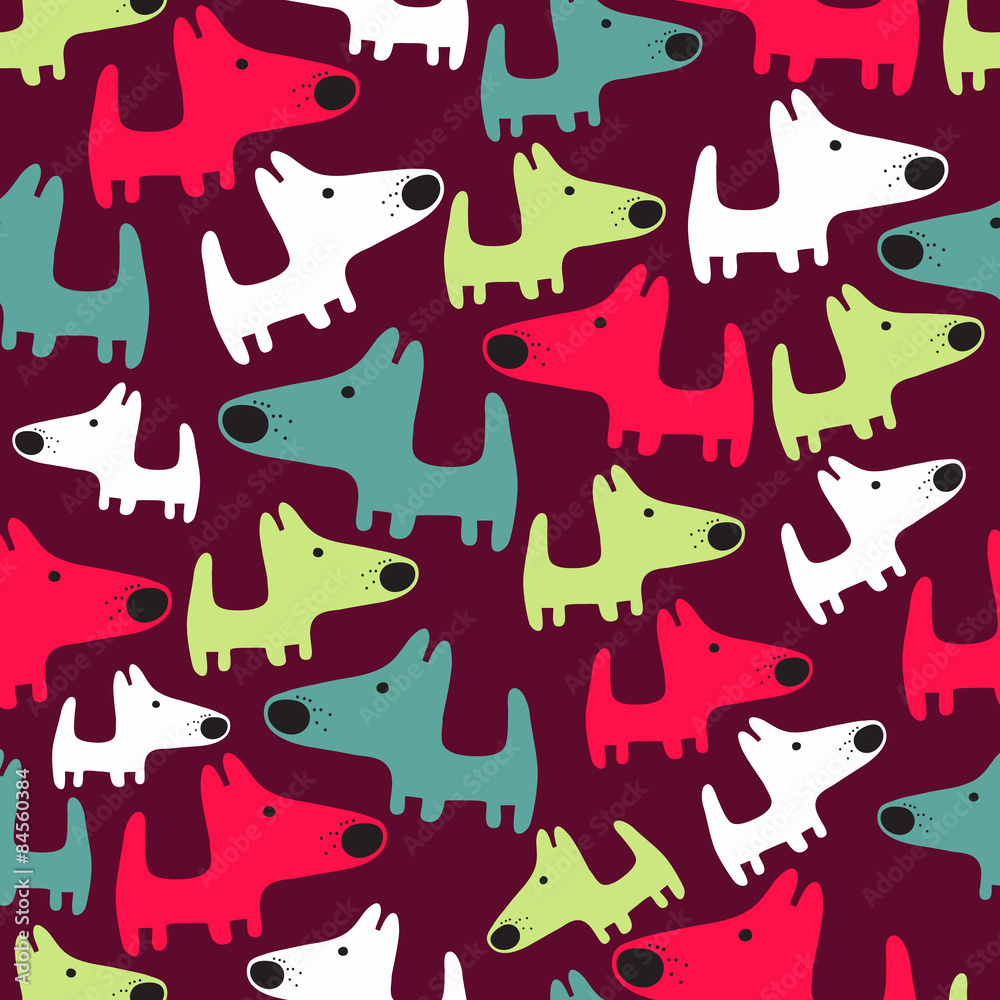 seamless pattern with dogs seamless pattern with dogs