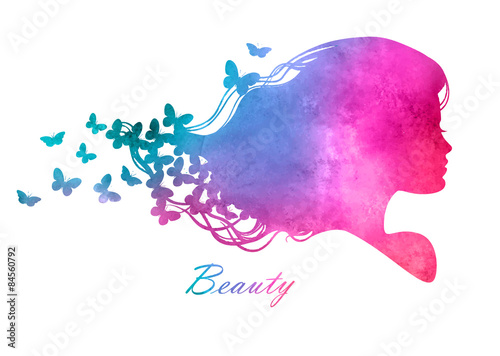 Silhouette_head_with_watercolor_hair_Vector_illustration_of_woma