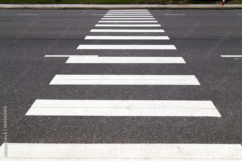 pedestrian crossing on the road