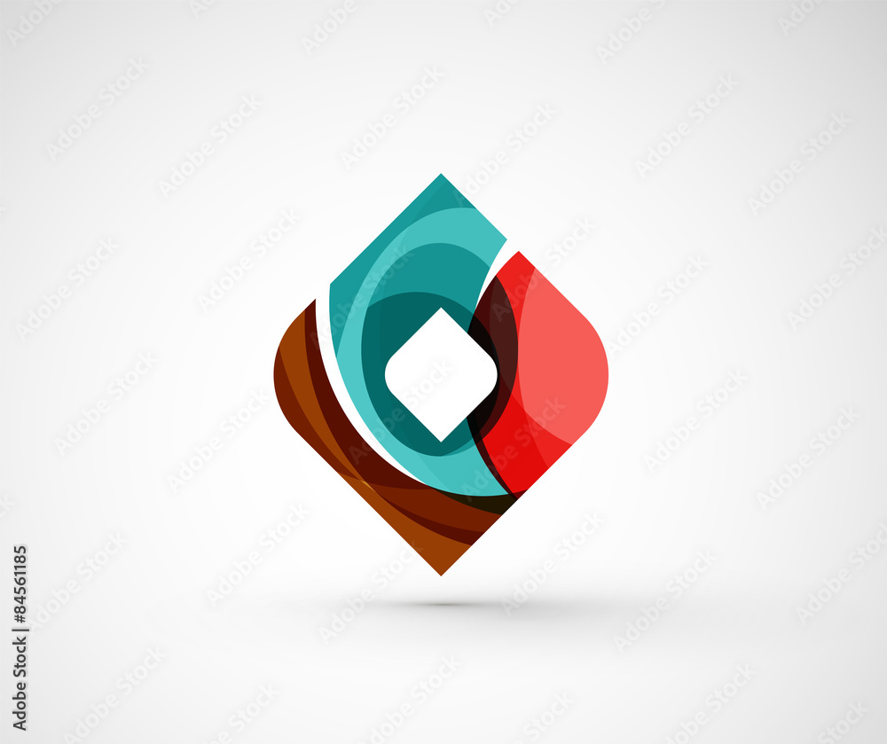 Abstract geometric company logo square, rhomb Abstract geometric company logo square, rhomb