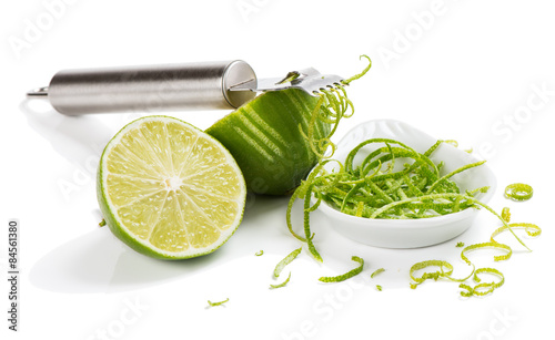 Peeling a lime