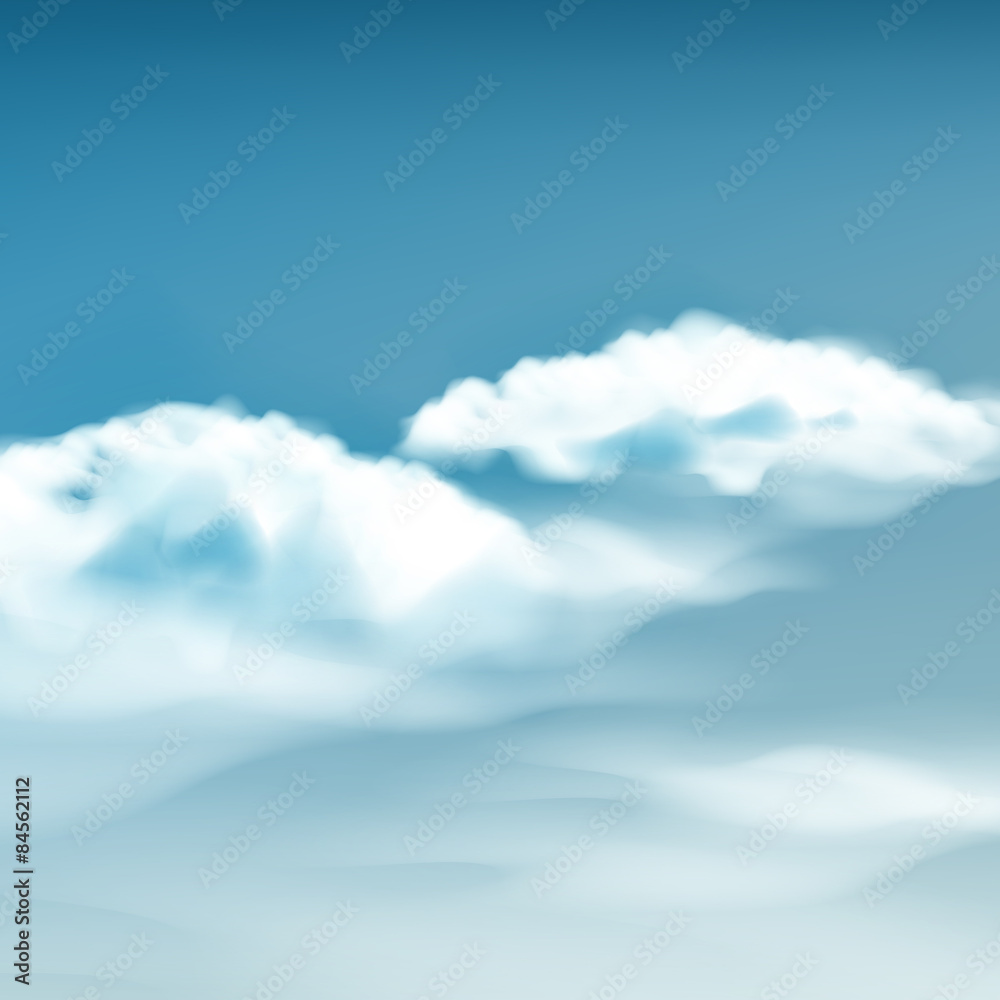 Vector blue sky with clouds Vector blue sky with clouds