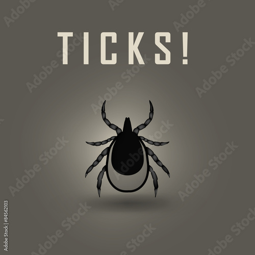 vector image of a tick stop sign