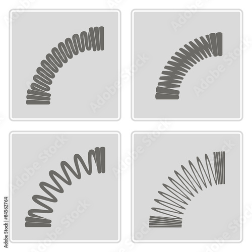 set of monochrome icons with Springs for your design