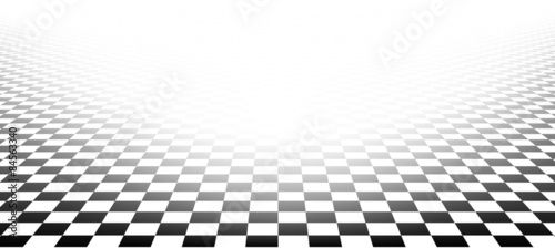 Perspective checkered surface.