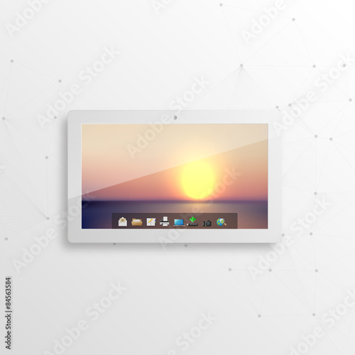 Vector white tablet pc 