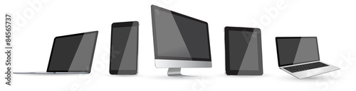 Modern digital tech device collection
