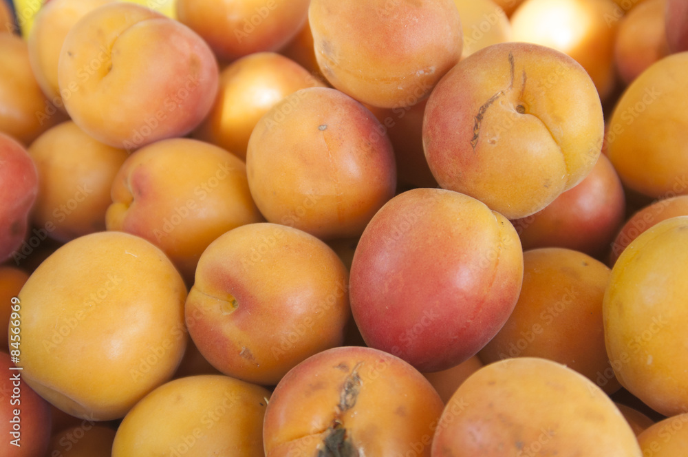fresh organic apricots at the local market fresh organic apricots at the local market