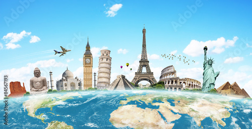 Illustration of famous monument of the world