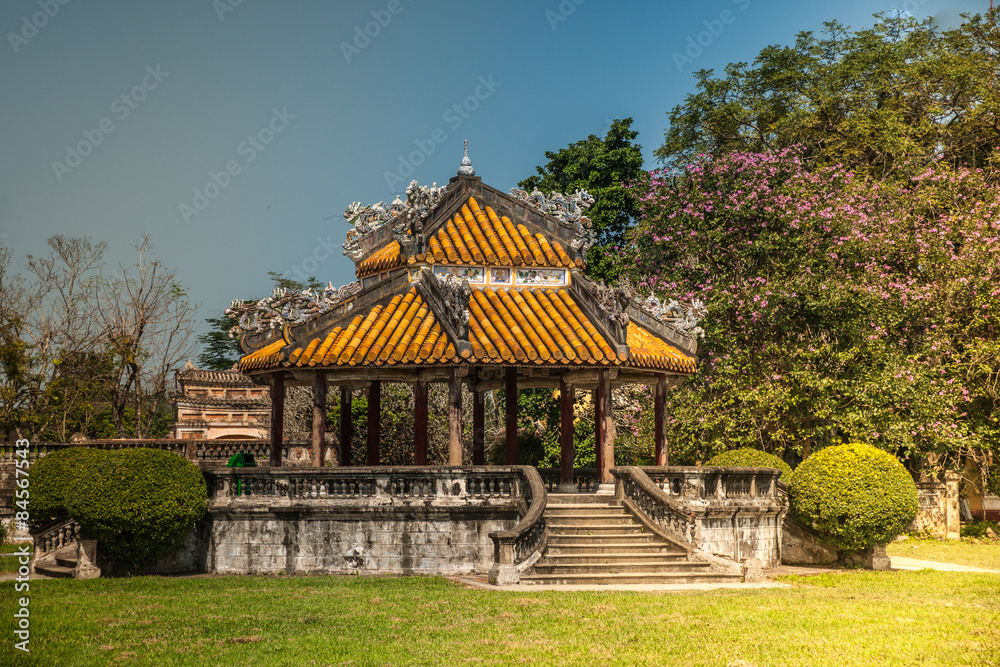 pavilion in parks of citadel in Hue