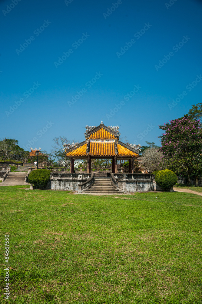 pavilion in parks of citadel in Hue