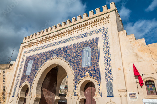 Blue Gate in Fez Morocco photo