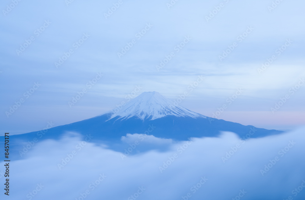 Top of Mountain Fuji and cloud seen from Top of Mountain mitsutoge Top of Mountain Fuji and cloud seen from Top of Mountain mitsutoge