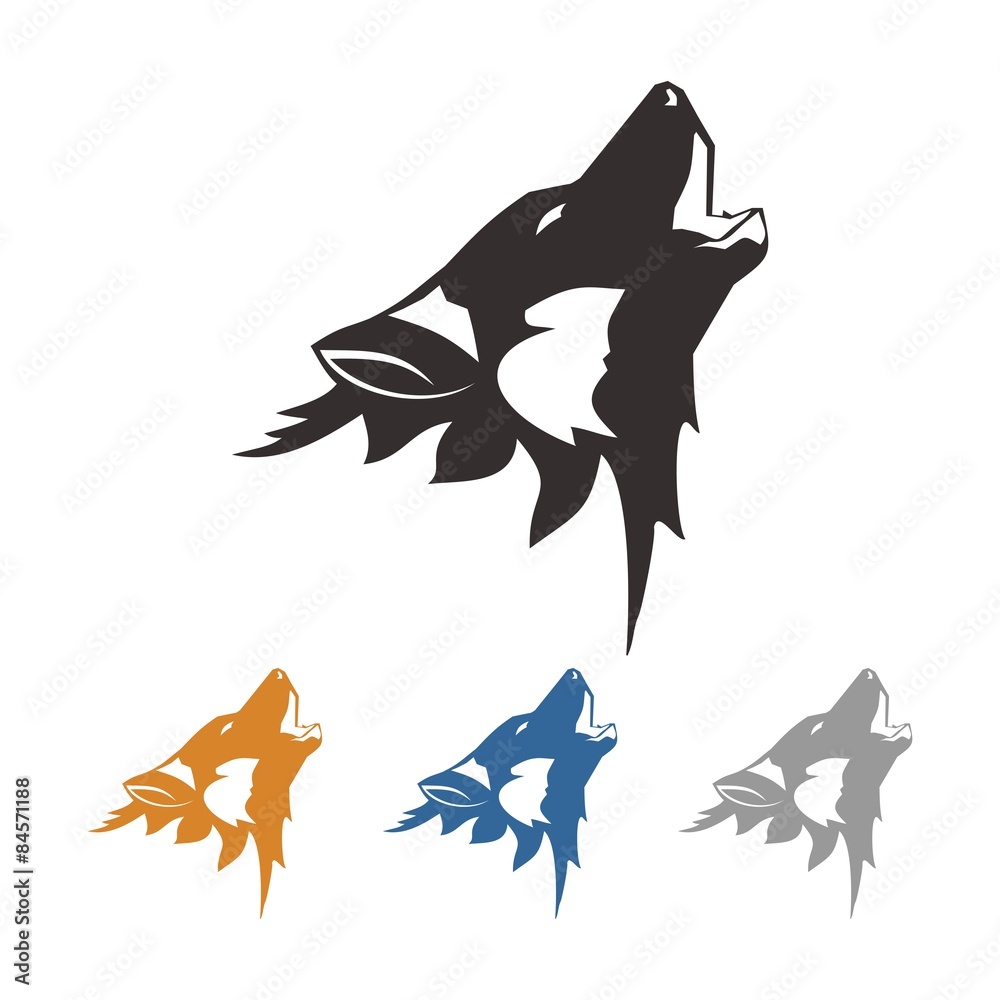 Fototapeta premium Howling wolves