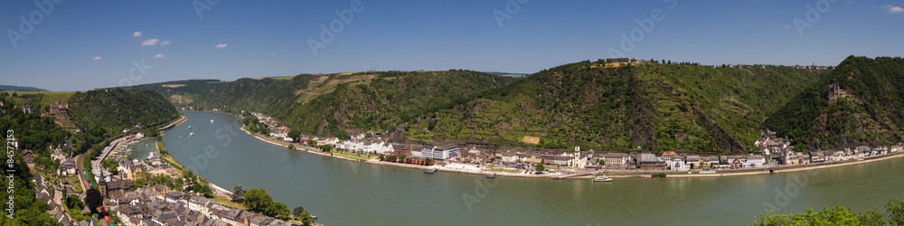 Panorama of the Upper Middle Rhine Valley near St. Goar Panorama of the Upper Middle Rhine Valley near St. Goar