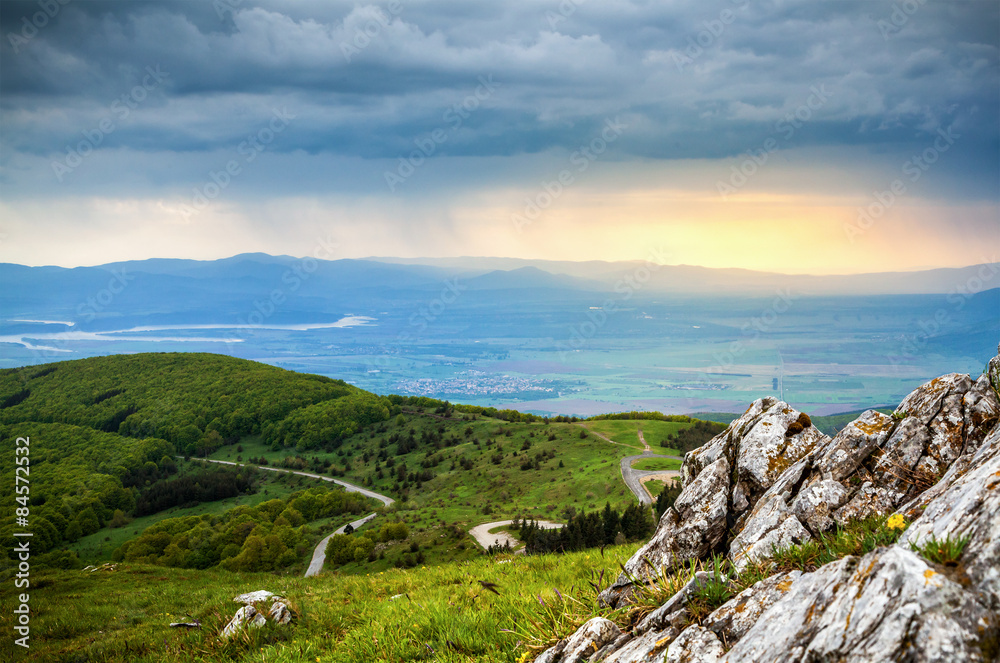 Rain in mountains