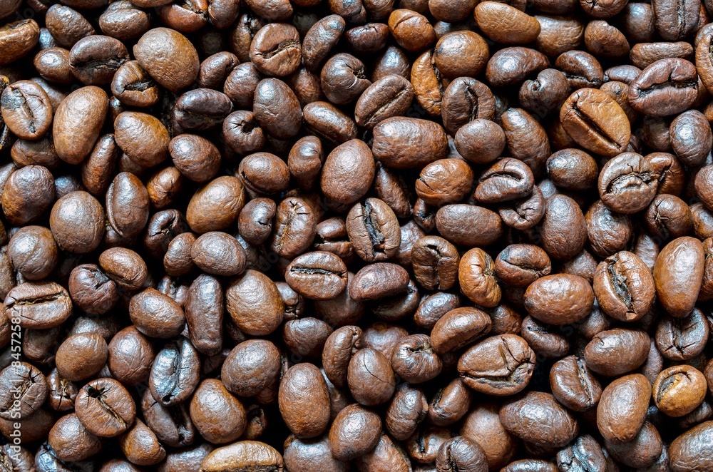 Coffee beans in the background Coffee beans in the background