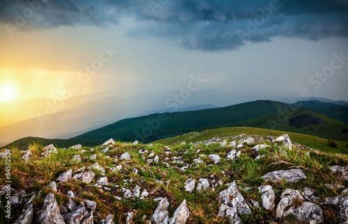 Rain in mountains
