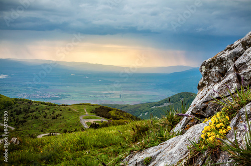 Rain in mountains