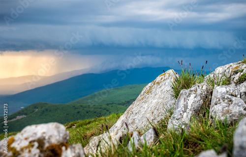 Rain in mountains