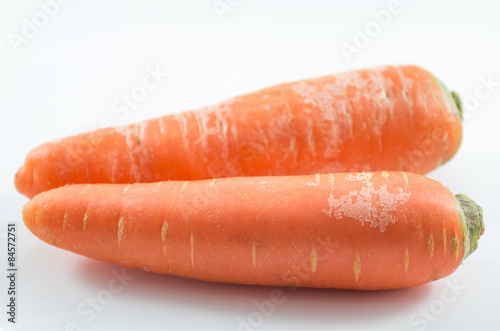 Nutural Color and Fresh Carrot in Isolated Background