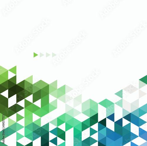 Abstract technology background with color triangle