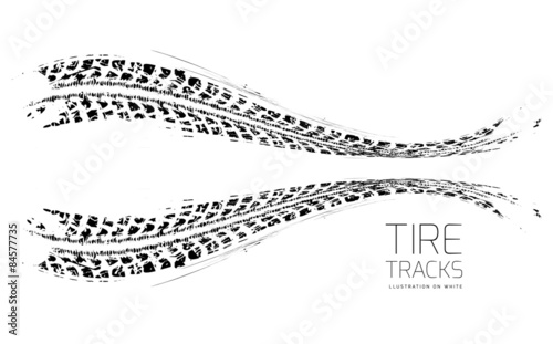 Tire tracks background