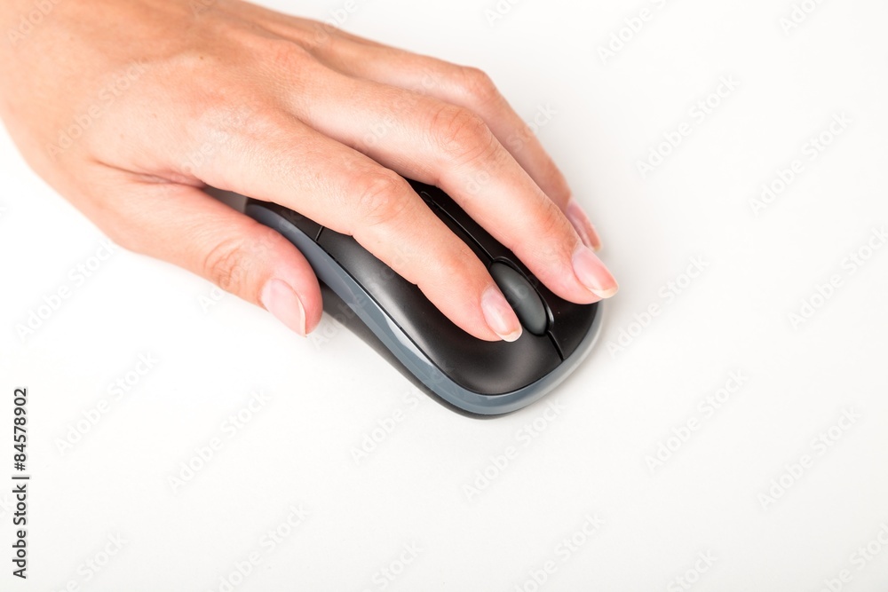 Computer Mouse, Human Hand, Choosing. Computer Mouse, Human Hand, Choosing.