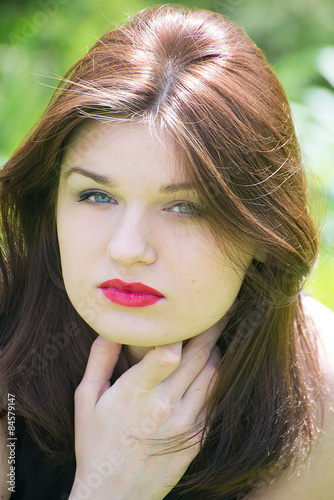 Temptation/Young woman and nature view