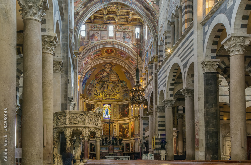 interior of Pisa cathedral, Italy
