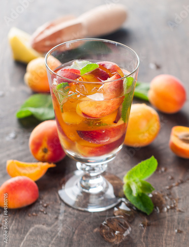 Summer drink with apricot