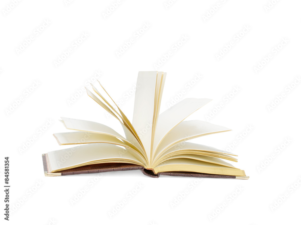 Open book isolated on white background Open book isolated on white background