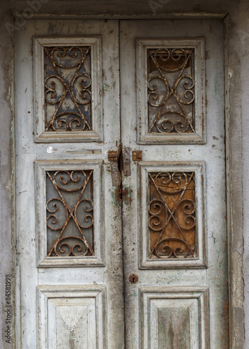 Wooden window in old house, Egypt