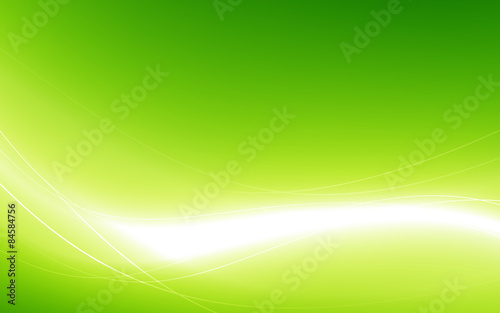 Abstract green background with white wave. Vector illustration