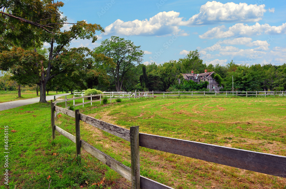 Maryland rustic farm Landscape with country road Maryland rustic farm Landscape with country road