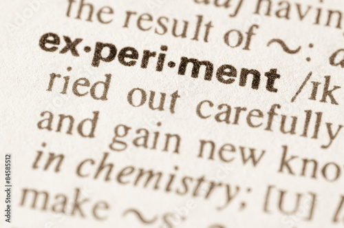 Dictionary definition of word experiment