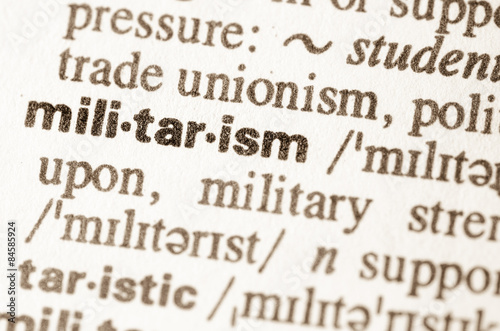 Dictionary definition of word militarism