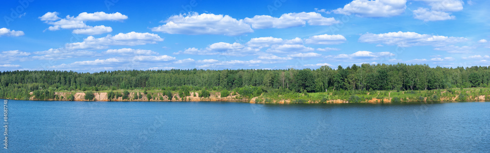 summer lakeside panoramic