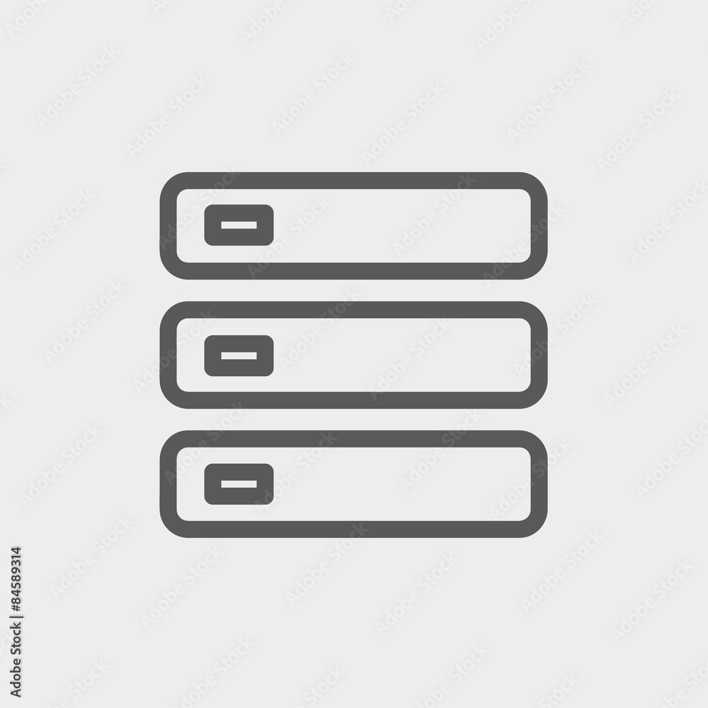 Computer Server thin line icon Computer Server thin line icon
