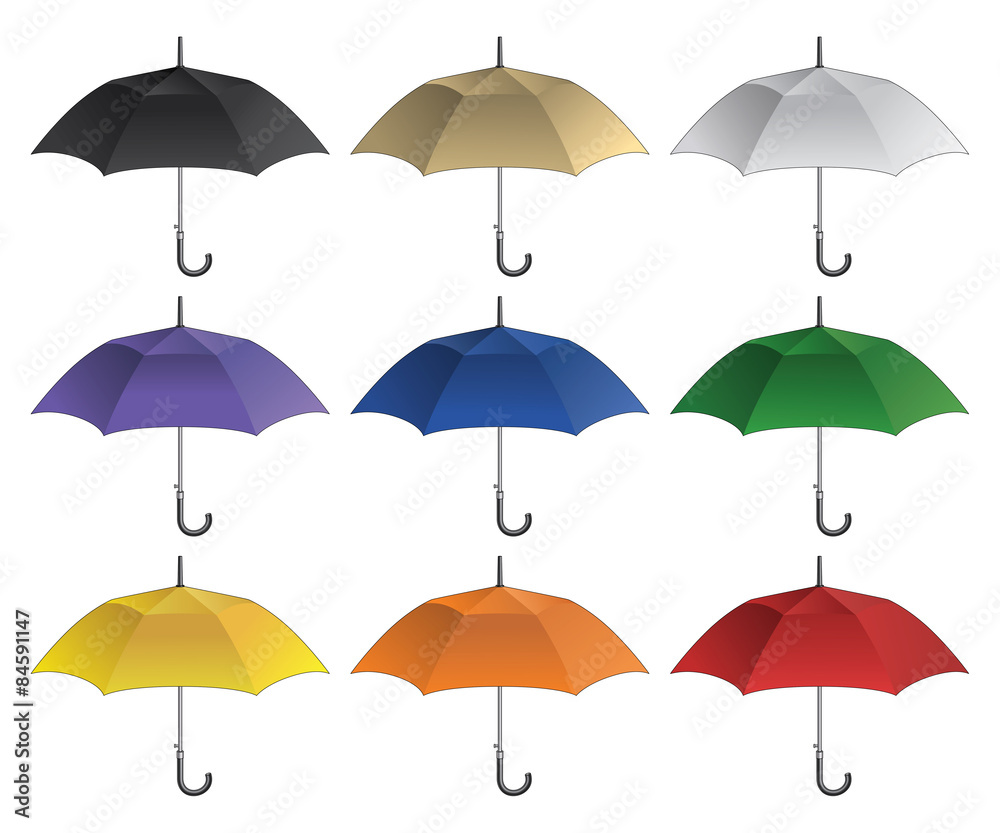 Umbrella-Blank in nine different colors. 