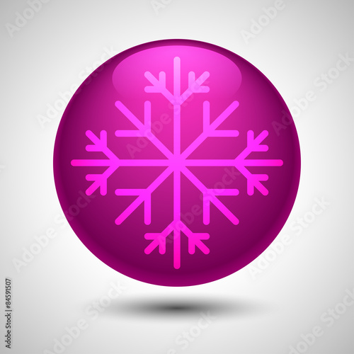 Snowflake symbol. Editable vector. Eps 10