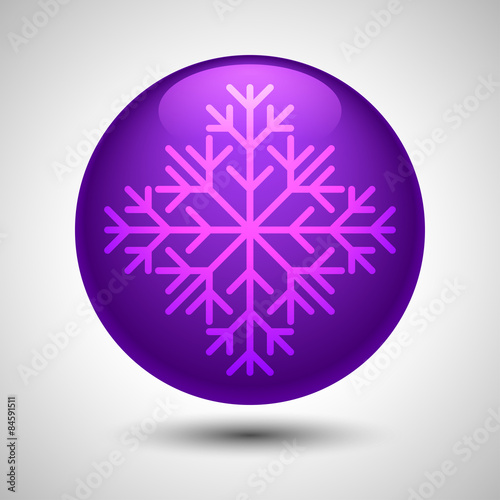 Snowflake symbol. Editable vector. Eps 10