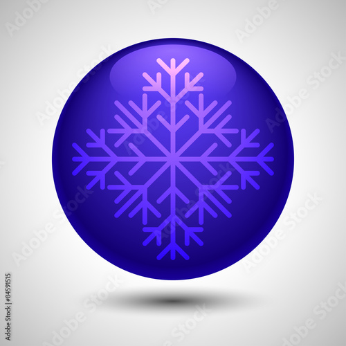 Snowflake symbol. Editable vector. Eps 10