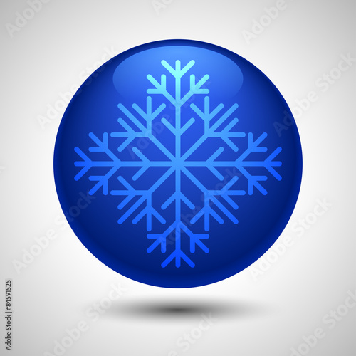 Snowflake symbol. Editable vector. Eps 10