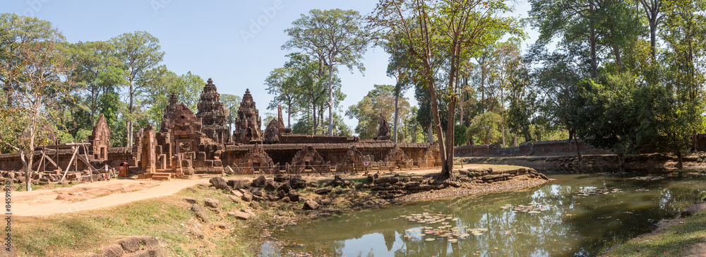 Fototapeta premium Brasat Bantey Srei, Angkor Wat, Kambodscha, TempleTempel, Siem Reap