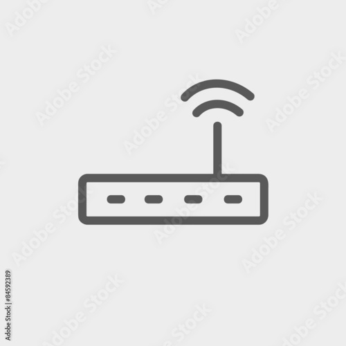 Wifi  router modem thin line icon