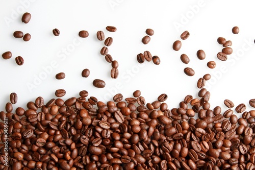 Coffee Bean  White Background  Large Group of Objects.