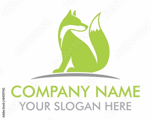 silhouette green fox
